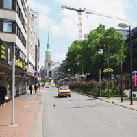 Bild: Kampstraße mit Blick auf Sankt Reinoldi, Dortmund