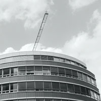 Bild: Gebäude mit Kranausleger, Bochum