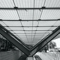 Bild: Dachkonstruktion, Bahnhof, Stadtbahn Bochum
